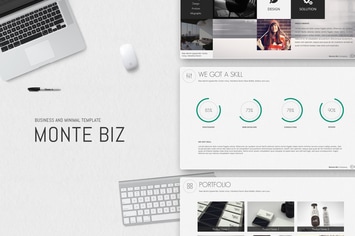 MonteBiz Minimal Powerpoint Template
