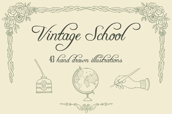 Vintage School Illustrations