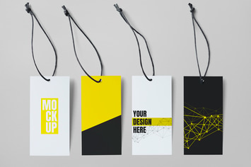 Marine inspired fashion tags mockup