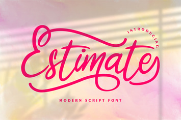 Estimate | Modern Script Font