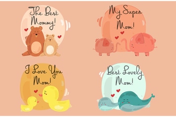 Happy Mother's Day Bundle Illustration