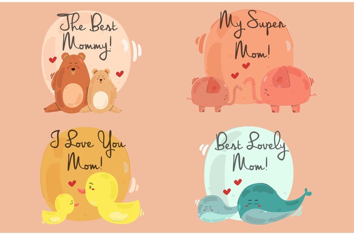 Happy Mother's Day Bundle Illustration
