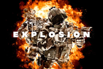 Flame Explosion Photo Effect