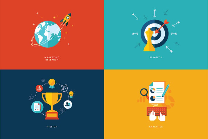 Set of Flat Design Concept Icons