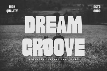Dream Groove  Bold Vintage Display Sans Serif Font