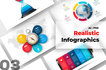 Realistic Infographic  Set 03