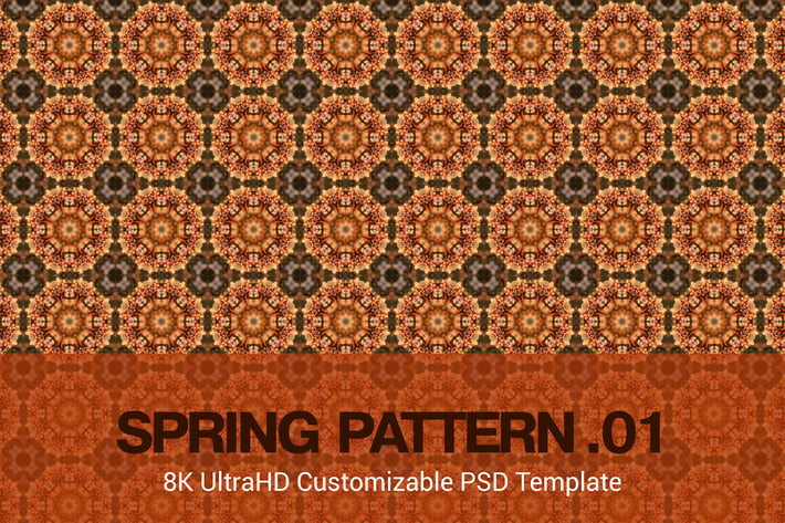 8K UltraHD Custom Seamless Spring Pattern Backgrou