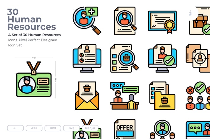30 Human Resources Icons