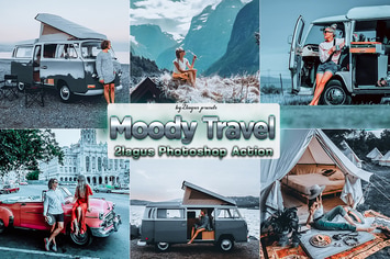 Moody Travel Photoshop Actions