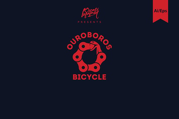Ouroboros Bicycle Logo Template