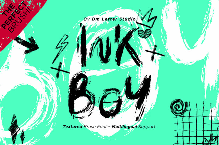 Ink Boy – Textured Brush Font