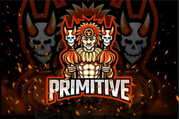 Primitive People E-Sport and Sport Logo Template