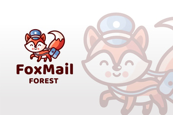 Fox Mail Forest Logo Template
