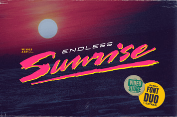 Endless Sunrise - 1980s Inspired Script Font Duo
