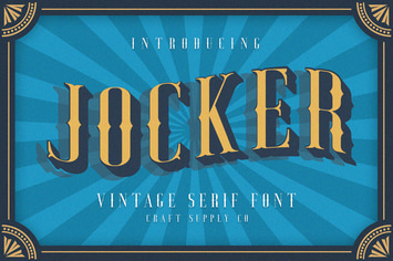 Jocker - Vintage Serif Font Family (8 Fonts)