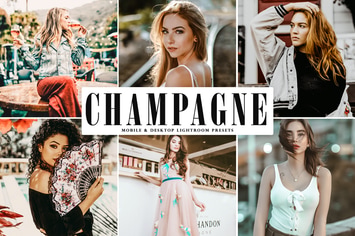 Champagne Mobile & Desktop Lightroom Presets