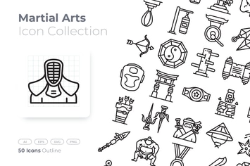 Martial Arts Outline Icon