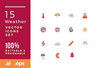 15 weather vector icons