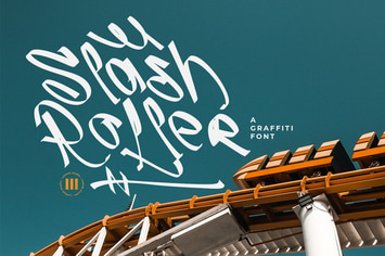 Slash Roller - A Graffiti Font