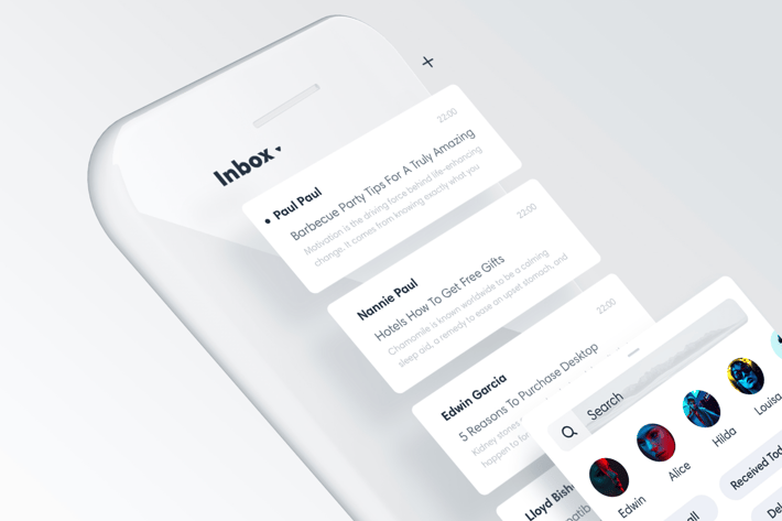 iPhone White Mockup With Layers