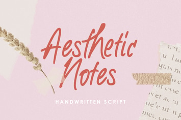 Aesthetic Notes - Handwritten Font