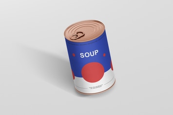 Food Tin Can Mockup