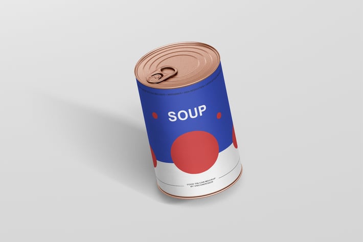 Food Tin Can Mockup