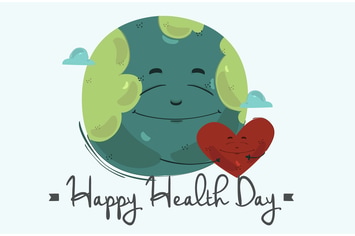 Happy World Health Day Background Illustration