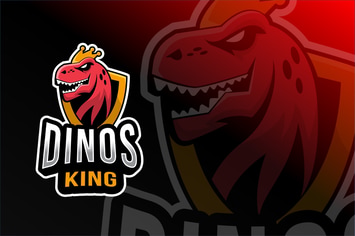 Dinos King Esport Logo Template