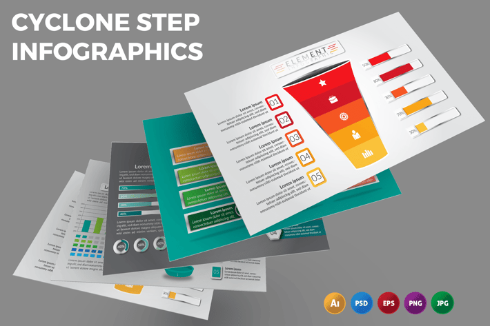 Cyclone Step – Infographics Design