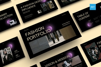 Black Purple Gradient Minimalist Portfolio | 002 