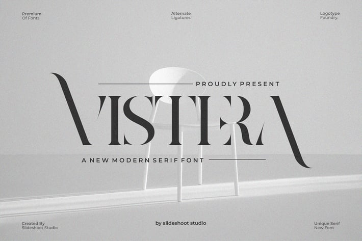 Vistera || Stencil Serif Font