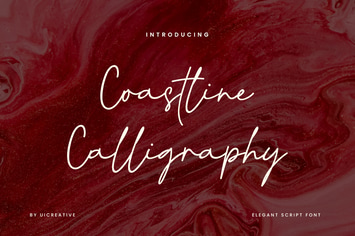 Coastline Calligraphy Signature Font
