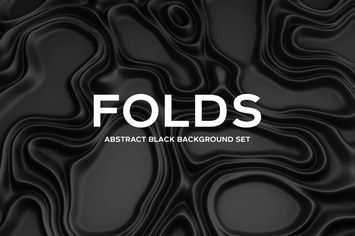 Folds - Abstract Black Background Set