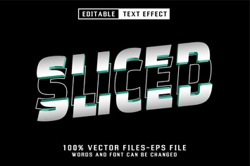 Sliced 3d Text - Editable Text Effect