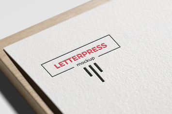 Letterpress Logo Mockup