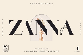 Zanna - Ligature Typeface