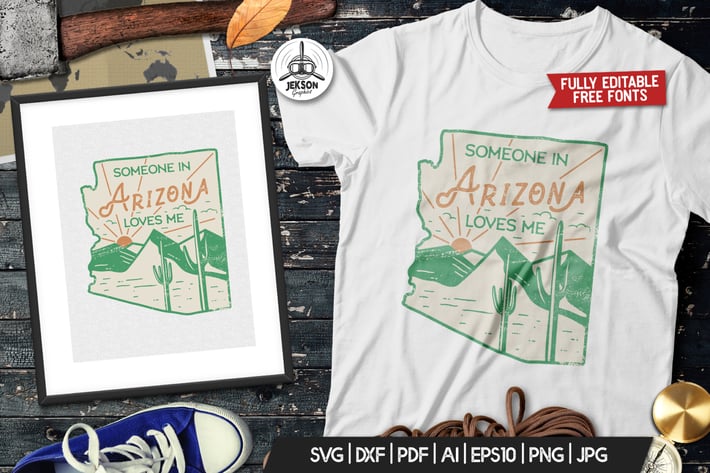 Arizona US State Camp Badge / Vintage Travel Logo