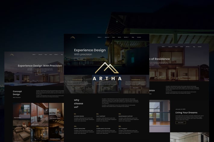Artha Interactive Interior html Template 