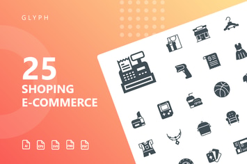 Shopping E-Commerce Glyph Icons