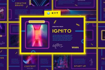 IGNITO - Neon Colour Keynote Template