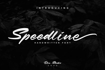 Speedline-Beautiful Brush Font