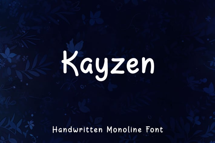 Kayzen - Handwritten Monoline Font