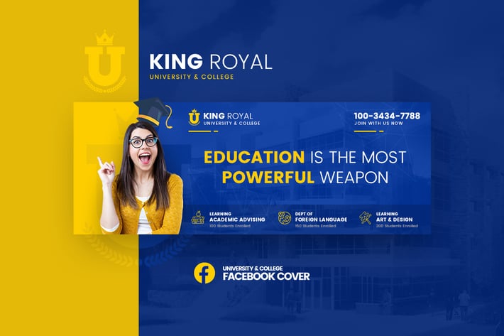 KingRoyal - University Facebook Cover Template