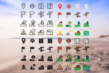 Camping Icons Set