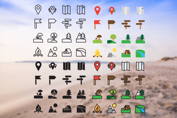 Camping Icons Set