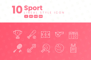 10 Sport Detailed Icon Collection