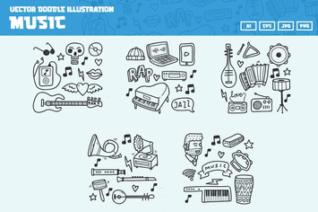 Music doodle collection