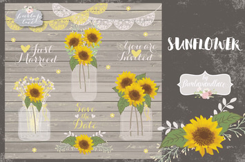 Vector sunflowers