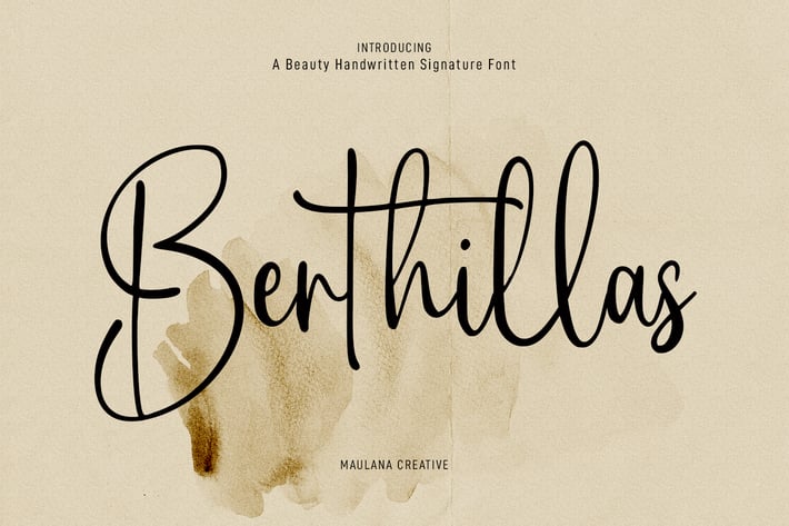 Berthillas Script Font